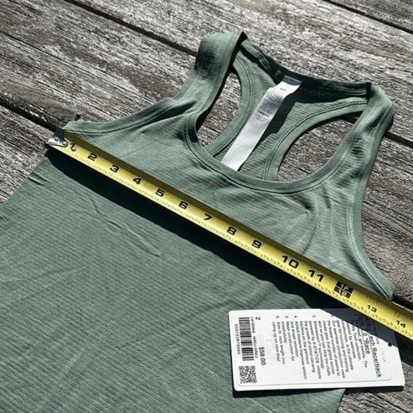 Lululemon Swiftly Tech Racerback Tank Top Race Length Grey Eucalyptus NWT SIZE 2 - Picture 5 of 7
